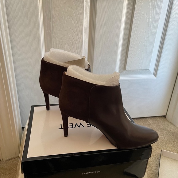 Nine West Brown Leather Booties - New - Picture 4 of 5